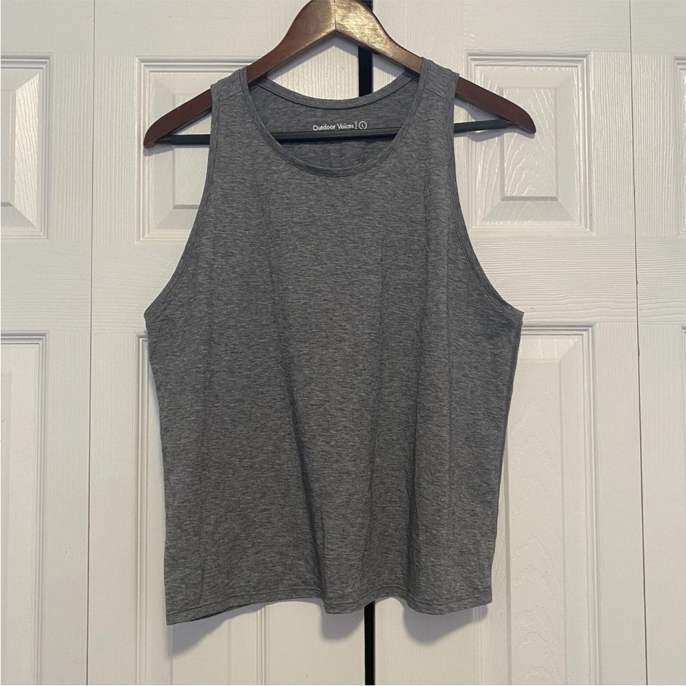 Outdoor Voices Gray Racerback Tank Top